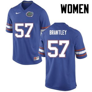 Women's Florida Gators #57 Caleb Brantley NCAA Nike Blue Authentic Stitched College Football Jersey AKN1562TQ